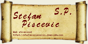 Stefan Piščević vizit kartica